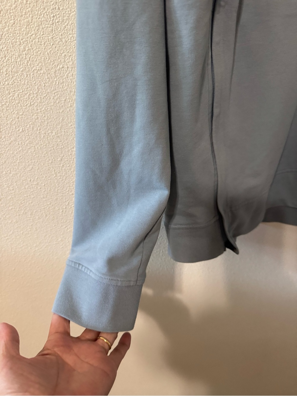 Lululemon City Sweat Crew Pullover Chambray Blue Size Zipper Athleisure-Large - Picture 5 of 10